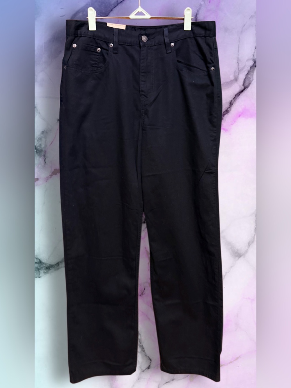 Levi's NWT Women's Black Straight Leg Low Pro Mid-Rise Jeans size 30/30